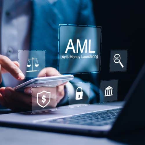 Aml,:,Anti,Money,Laundering,Financial,Bank,Concept.,Businessman,Use