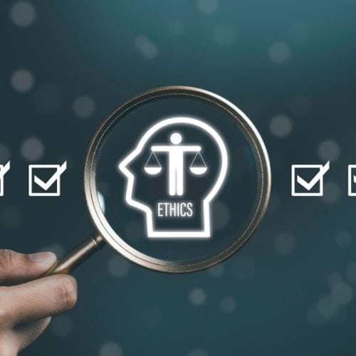 Magnifying,Glass,Focus,Business,Ethics,Icon,,Integrity,Law,And,Compliance