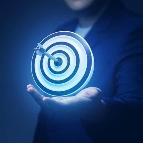 Businessman,Showing,Virtual,Target,Board,On,Hand.,Success,Concept,,Planning
