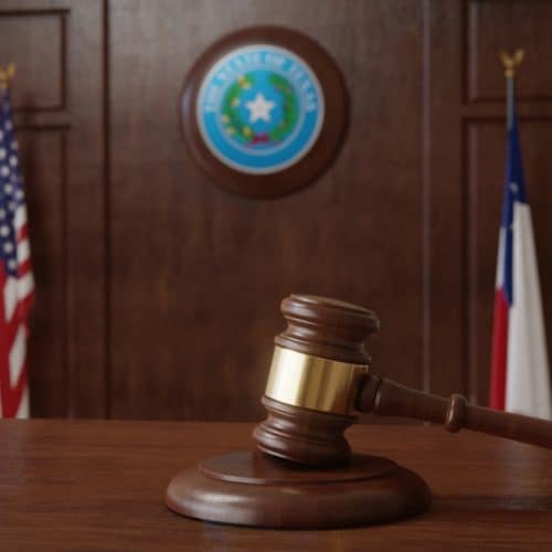 Courtroom,Scene,With,Us,Flag,And,State,Seal,And,Flag