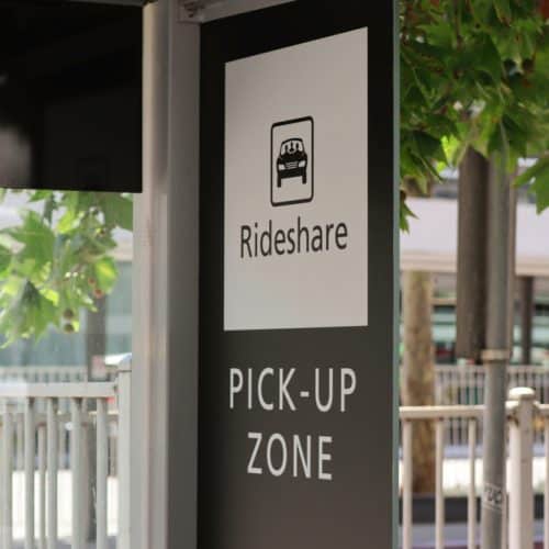 Ride,Share,Sign,With,A,Picture,Of,A,Car,In
