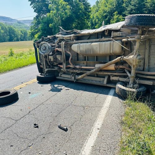 Photo,Of,A,Motor,Vehicle,Accident,Scene,Where,A,Cargo