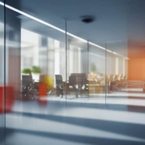 Beautiful,Blurred,Background,Of,A,Modern,Office,Interior,In,Gray