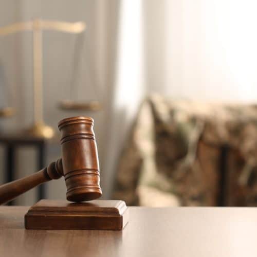 Law,Concept.,Gavel,On,Wooden,Table,Indoors,,Space,For,Text