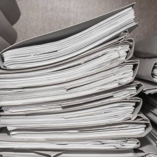 Paper,Documents,Stacked,In,Archive.,Folders,With,Documents,On,The