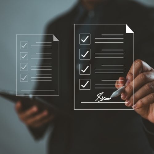 Businessman,Signs,Form,Agreement,Online,Technology.,Concept,Of,Document,Electronic