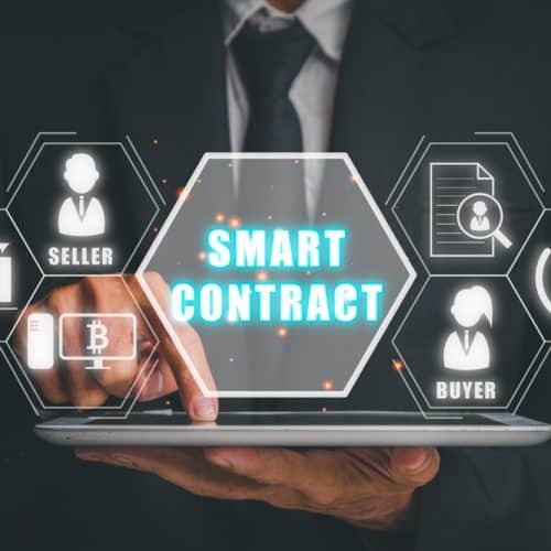 Smart,Contract,Concept,,Businees,Person,Using,Tablet,With,Smart,Contract