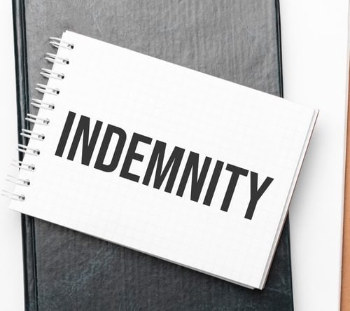 Indemnity,On,Notepad,And,Various,Business,Papers,On,Brown,Background.