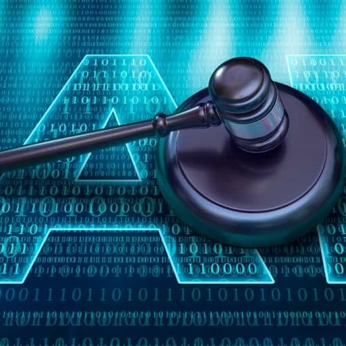 Judicial,Gavel,And,Ai,Symbol.,Jurisprudence,And,Ban,Artificial,Intelligence