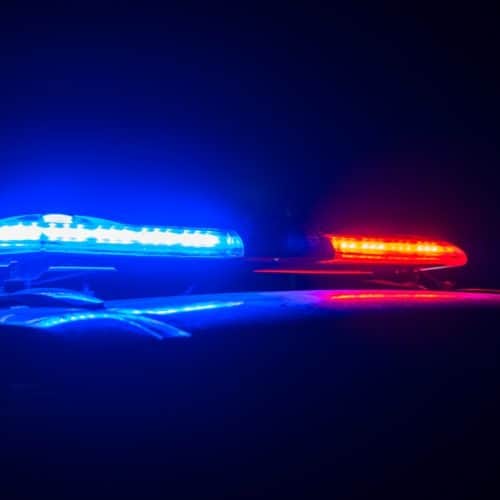 Red,And,Blue,Lights,Of,A,Police,Car,At,Night