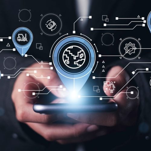 Global,Logistics,And,Real time,Tracking,Concept,With,Mobile,Device,Showing