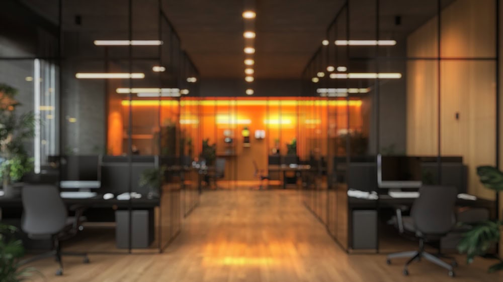 A,Contemporary,Coworking,Space,Featuring,Modular,Black,Desks,And,Ergonomic