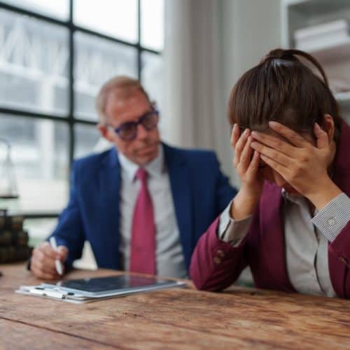 Woman,Feeling,Distressed,And,Upset,Covering,Face,With,Hands,During