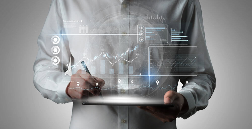 High tech,Data,Visualization,Dashboard,For,Analytics,And,Performance,Tracking,,Including