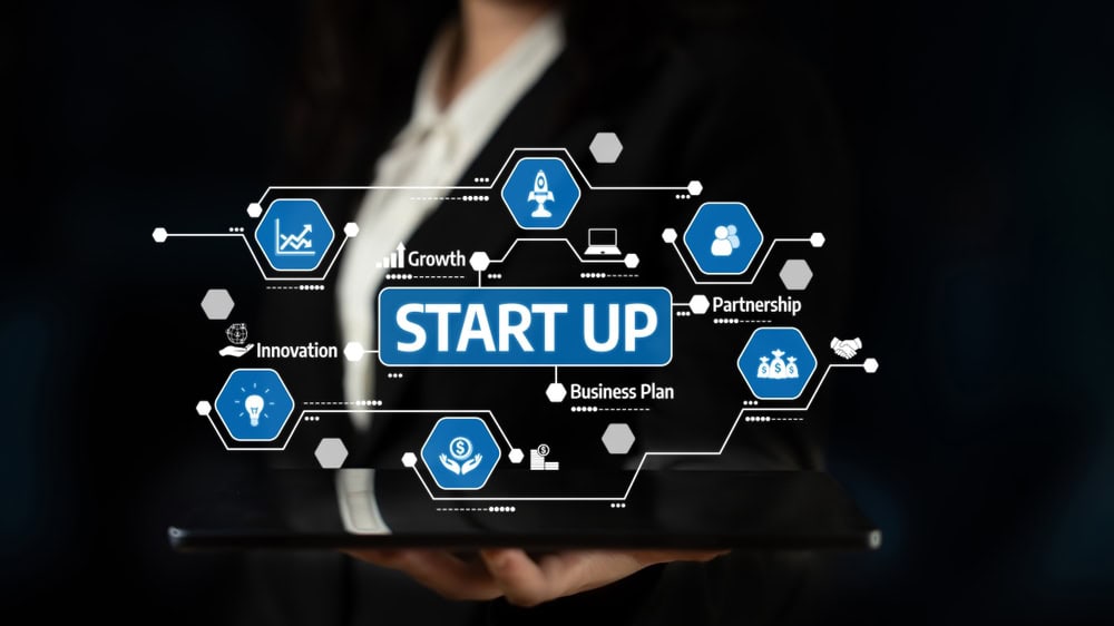 A,Sleek,Digital,Illustration,Showcasing,Key,Concepts,Of,Startup,Culture,