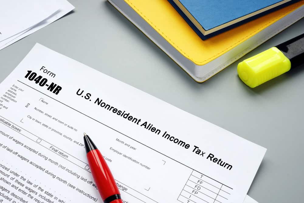 Financial,Concept,Meaning,Form,1040 nr,U.s.,Nonresident,Alien,Income,Tax